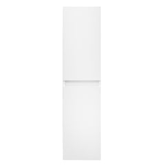 Colonna bagno sospesa in legno 2 ante altezza 125 cm bianco frassino I Made in Italy