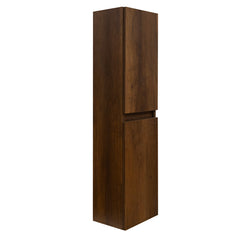 Colonna bagno sospesa in legno 2 ante altezza 125 cm noce I Made in Italy