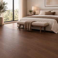 Pavimento Spc effetto legno Noce Sp 6.5 mm con sottopavimento integrato 1,77 mq2