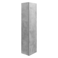 Colonna bagno sospesa in legno 1 anta altezza 125 cm cemento chiaro I Made in Italy