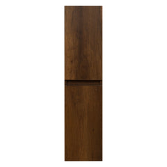Colonna bagno sospesa in legno 2 ante altezza 125 cm noce I Made in Italy