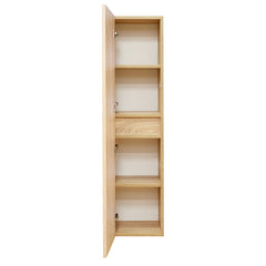 Colonna bagno sospesa in legno 1 anta altezza 125 cm rovere americano I Made in Italy