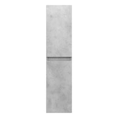 Colonna bagno sospesa in legno 2 ante altezza 125 cm cemento chiaro I Made in Italy